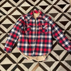 Wrangler Sherpa Lined Plaid Shacket